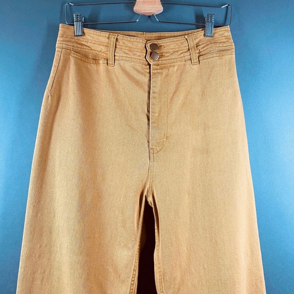 Apiece Apart Merida Wide-Leg Cropped Jeans in Caramel - Size 12 - Picture 5 of 7